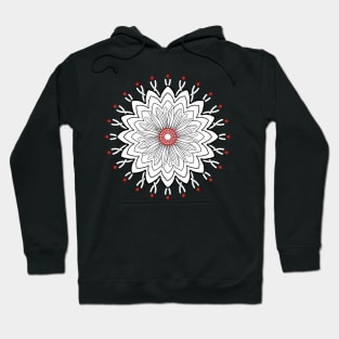 Red Inside Mandala Hoodie